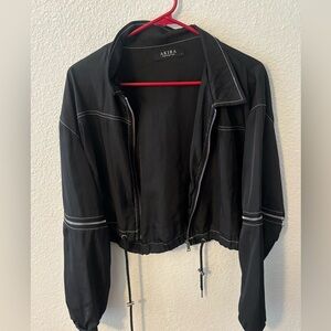 AKIRA Take The Lead Oversized Bomber Jacket in black large